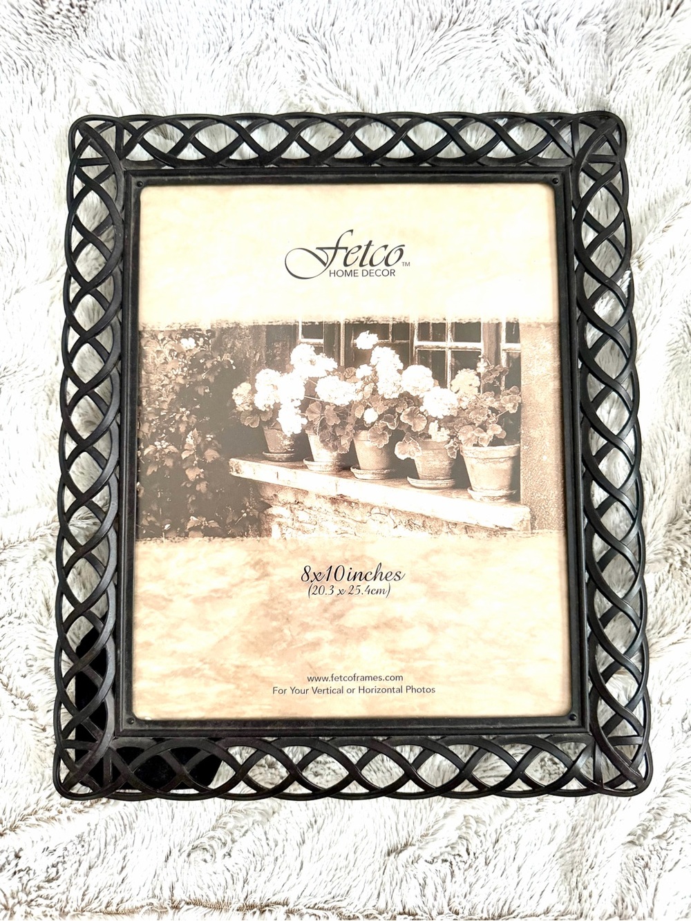 Fetco Black Woven Metal Picture Frame